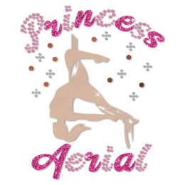 Princess Aerial Dance Life Glitter Heat Transfer